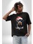 Yeni Yıl Noel Rottweiler Pamuklu Bisiklet Yaka Kadın Erkek Oversize Boyfriend Dijital Baskılı Siyah T-Shirt 1