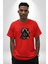 Pink Floyd Göz Piramit Pamuklu Bisiklet Yaka Kadın Erkek Oversize Boyfriend Dijital Baskılı Kırmızı T-Shirt 4