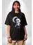 Japon Anime Baruto Momoshiki Pamuklu Bisiklet Yaka Kadın Erkek Oversize Boyfriend Dijital Baskılı Siyah T-Shirt 2
