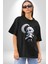 Japon Anime Baruto Momoshiki Pamuklu Bisiklet Yaka Kadın Erkek Oversize Boyfriend Dijital Baskılı Siyah T-Shirt 4