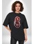 Zombi Kırmızı The Walking Dead Pamuklu Bisiklet Yaka Kadın Erkek Oversize Boyfriend Dijital Baskılı Siyah T-Shirt 5
