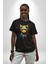Bandana Kedi Kulaklık Çeket Pamuklu Bisiklet Yaka Kadın Erkek Oversize Boyfriend Dijital Baskılı Siyah T-Shirt 1
