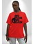 Gym Spor Sever Salon Vucut Geliştirme Emeksiz Olmaz Pamuklu Bisiklet Yaka Kadın Erkek Oversize Boyfriend Dijital Baskılı Kırmızı T-Shirt 1