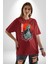 Tokyo Revengers Mikey Red Moon Pamuklu Bisiklet Yaka Kadın Erkek Oversize Boyfriend Dijital Baskılı Kırmızı T-Shirt 4