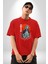 Tokyo Revengers Mikey Red Moon Pamuklu Bisiklet Yaka Kadın Erkek Oversize Boyfriend Dijital Baskılı Kırmızı T-Shirt 5