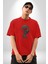 Toprak Köksalmış Ağaç Kadın Pamuklu Bisiklet Yaka Kadın Erkek Oversize Boyfriend Dijital Baskılı Kırmızı T-Shirt 5