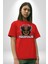 Neopolis Rottweiler Viking Pamuklu Bisiklet Yaka Kadın Erkek Oversize Boyfriend Dijital Baskılı Kırmızı T-Shirt 3