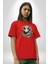 Yapay Zeka Sanal Yılan Pamuklu Bisiklet Yaka Kadın Erkek Oversize Boyfriend Dijital Baskılı Kırmızı T-Shirt 1