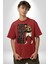 Kelebek Gibi Uçar Arı Gibi Sokarım Ali Boks Pamuklu Bisiklet Yaka Kadın Erkek Oversize Boyfriend Dijital Baskılı Kırmızı T-Shirt 3
