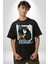 Anime Levi Ackerman Beyaz ve Siyah Kanatlar Pamuklu Bisiklet Yaka Kadın Erkek Oversize Boyfriend Dijital Baskılı Siyah T-Shirt 1