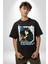 Anime Levi Ackerman Beyaz ve Siyah Kanatlar Pamuklu Bisiklet Yaka Kadın Erkek Oversize Boyfriend Dijital Baskılı Siyah T-Shirt 2
