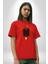 Görünmez Insan Takım Elbise Pamuklu Bisiklet Yaka Kadın Erkek Oversize Boyfriend Dijital Baskılı Kırmızı T-Shirt 3