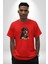 Puppy Köpek Rottweiler Pamuklu Bisiklet Yaka Kadın Erkek Oversize Boyfriend Dijital Baskılı Kırmızı T-Shirt 2