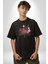 Güller ve Dikenler Şimdi Ne Yapmalıyız Pamuklu Bisiklet Yaka Kadın Erkek Oversize Boyfriend Dijital Baskılı Siyah T-Shirt 5