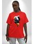 Yapay Zeka Kartal Kuş Tasarımı Pamuklu Bisiklet Yaka Kadın Erkek Oversize Boyfriend Dijital Baskılı Kırmızı T-Shirt 1