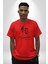 Kemal Atatürk Imza ve Silüet Pamuklu Bisiklet Yaka Kadın Erkek Oversize Boyfriend Dijital Baskılı Kırmızı T-Shirt 1