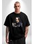 Severus Snape Sulu Boya Pamuklu Bisiklet Yaka Kadın Erkek Oversize Boyfriend Dijital Baskılı Siyah T-Shirt 2