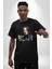 Severus Snape Sulu Boya Pamuklu Bisiklet Yaka Kadın Erkek Oversize Boyfriend Dijital Baskılı Siyah T-Shirt 4
