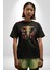 Bereket Fil Hintli Tasarım Pamuklu Bisiklet Yaka Kadın Erkek Oversize Boyfriend Dijital Baskılı Siyah T-Shirt 1