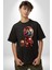Yenilmezler Avengers Bebek Iron Man Pamuklu Bisiklet Yaka Kadın Erkek Oversize Boyfriend Dijital Baskılı Siyah T-Shirt 1