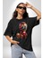 Yenilmezler Avengers Bebek Iron Man Pamuklu Bisiklet Yaka Kadın Erkek Oversize Boyfriend Dijital Baskılı Siyah T-Shirt 3
