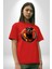 Süper Tasma Rottweiler Eğitim Pamuklu Bisiklet Yaka Kadın Erkek Oversize Boyfriend Dijital Baskılı Kırmızı T-Shirt 3
