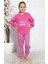 Kız Çocuk Interlok Pembe Pijama Takımı 1