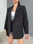 Kadın Double Kumaş Siyah Blazer Ceket 1