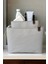 Gri Çizgili Çok Amaçlı Dolap Içi Oyuncak Saklama Kutusu Sepeti Organizer 2'li 18X22X30-37X27X25 1