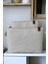 Gri Çizgili Çok Amaçlı Dolap Içi Oyuncak Saklama Kutusu Sepeti Organizer 2'li 18X22X30-37X27X25 2