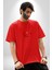 Ay Yıldız Kırmızı Kemal Atatürk Imza Pamuklu Bisiklet Yaka Kadın Erkek Oversize Boyfriend Dijital Baskılı Kırmızı T-Shirt 3