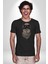 Kasket Bandana Motorcu Kedi Kadın Erkek Unisex Siyah Organik Baskılı T-Shirt Penye Yüksek Kalite 3
