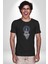 Falcı Meditasyon Yoga Dağın Üstünde Kadın Erkek Unisex Siyah Organik Baskılı T-Shirt Penye Yüksek Kalite 1