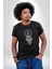 Falcı Meditasyon Yoga Dağın Üstünde Kadın Erkek Unisex Siyah Organik Baskılı T-Shirt Penye Yüksek Kalite 4
