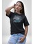 At Mandala Kafası Kadın Erkek Unisex Siyah Organik Baskılı T-Shirt Penye Yüksek Kalite 2