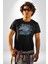 At Mandala Kafası Kadın Erkek Unisex Siyah Organik Baskılı T-Shirt Penye Yüksek Kalite 3