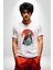 Tokyo Revengers Mikey Red Moon Kadın Erkek Unisex Beyaz Organik Baskılı T-Shirt Penye Yüksek Kalite 1