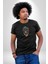 Bandaba Renkli Kurukafa Kadın Erkek Unisex Siyah Organik Baskılı T-Shirt Penye Yüksek Kalite 1