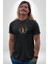 At Kafası Renkli Kadın Erkek Unisex Siyah Organik Baskılı T-Shirt Penye Yüksek Kalite 3