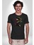 Canlı Afrobeat Füzyon Renkli Siluet Kadın Erkek Unisex Siyah Organik Baskılı T-Shirt Penye Yüksek Kalite 4