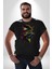 Canlı Afrobeat Füzyon Renkli Siluet Kadın Erkek Unisex Siyah Organik Baskılı T-Shirt Penye Yüksek Kalite 5