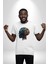 Robot Kafası Kız Kadın Erkek Unisex Beyaz Organik Baskılı T-Shirt Penye Yüksek Kalite 3