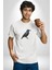 Siyah Karga Kadın Erkek Unisex Beyaz Organik Baskılı T-Shirt Penye Yüksek Kalite 2