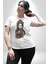 Japon Asyalı Samuray Kadın Kadın Erkek Unisex Beyaz Organik Baskılı T-Shirt Penye Yüksek Kalite 1