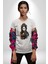 Japon Asyalı Samuray Kadın Kadın Erkek Unisex Beyaz Organik Baskılı T-Shirt Penye Yüksek Kalite 5