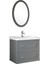 Miro 80 cm Mat Gri Banyo Dolabı Takımı 1