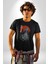 Tokyo Revengers Mikey Red Moon Kadın Erkek Unisex Siyah Organik Baskılı T-Shirt Penye Yüksek Kalite 4