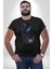 Cadılar Siyah Güller Kadın Erkek Unisex Siyah Organik Baskılı T-Shirt Penye Yüksek Kalite 4