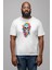 Renkli Kurukafa Kadın Erkek Unisex Beyaz Organik Baskılı T-Shirt Penye Yüksek Kalite 4