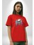 Oyun Kumandası Insanı Ele Geçirişi Pamuklu Bisiklet Yaka Kadın Erkek Oversize Boyfriend Dijital Baskılı Kırmızı T-Shirt 3